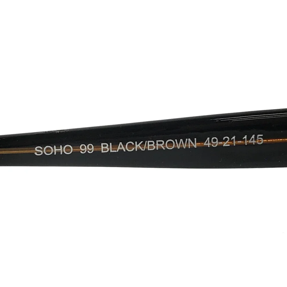Vivid Eyeglasses Frames SOHO 99 BLACK/BROWN Square Thick Rim 49-21-145